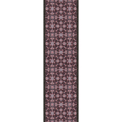 A 3d digital rendering of a seamless pink and brown beaded border on transparent background.