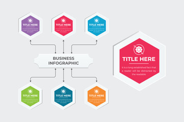 Business presentation and data visualization infographic elements vector. Abstract graph elements with geometric shapes. Infographic template design for data classification and office presentations.