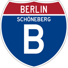 Berlin Schöneberg Regenbogenkiez vector city license plate road sign highway