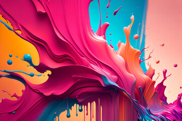 Paint wave. Colorful paint splash. a colorful background. Generative AI.