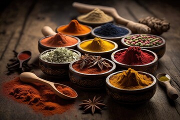 variety of spices