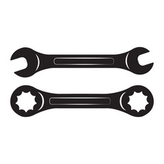wrench icon logo vector design template