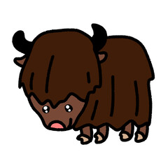 bison buffalo, character design, cute cartoon isolated , graphic design for presentation, marketing, art, illustration, t-shirt design, cartoon, comic, advertising, online media