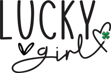 Lucky girl Svg St patricks day svg