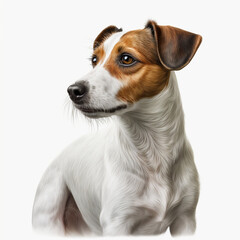 Realistic dog beagle on a white background, generative AI