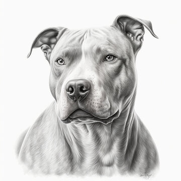 Easy Pitbull Drawings In Pencil