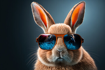 cool easter bunny with sunglasses