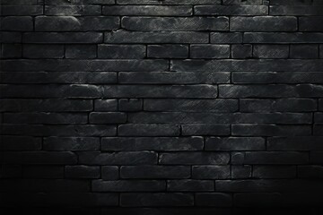A black brick wall with a textured pattern.