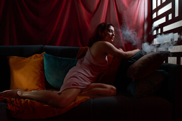 Obraz premium A Lady with the Lily. 