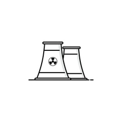 Nuclear power plant icon isolated vector graphics