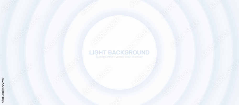 Wall mural vibrant dynamic abstract vector white wide background with pulsating blurred circles. interplay of l