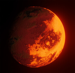 Planet, space, 3d illustration, 3d rendering	