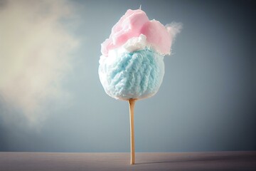 cotton candy, sweets, pink and blue, sweet fantasy, AI Generated