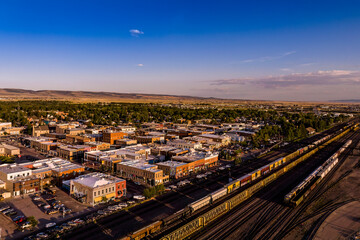 Obraz premium Summer Drone View of Laramie, Wyoming