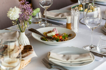 fresh vegetable salad with feta cheese