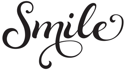 Smile illustration of a black and white background