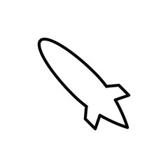 rocket icon vector  bomb sign