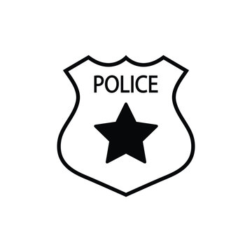 police icon sherigg badge icon vector 