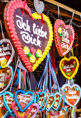 typical bavarian ginger bread heart