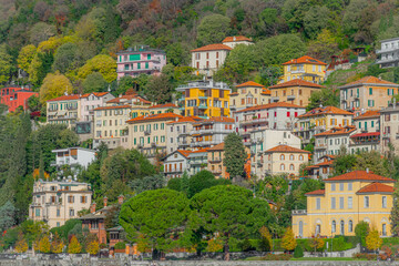 Coloruful italian architecture of Como, Italy