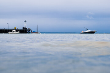 Obraz premium Sea viewed in port of Cancale