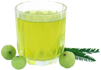 Herbal amla juice with fresh fruits