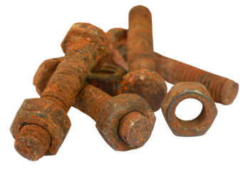 Rusty bolt and nut