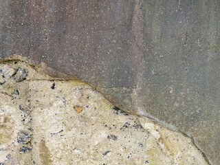 Textures. Cement wall wear on the edge of the sea. Art made by nature. Wear, algae, molluscs, lichens, wind and rain also make art.