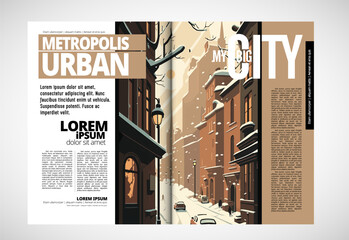 Brochure, ebook or presentation mockup ready for use, vector illustration easy to editable