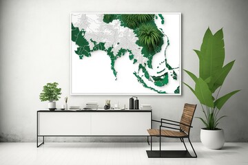Thick jungle in Southeast Asia. Generative AI