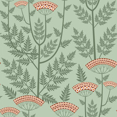 seamless pattern background wild flower