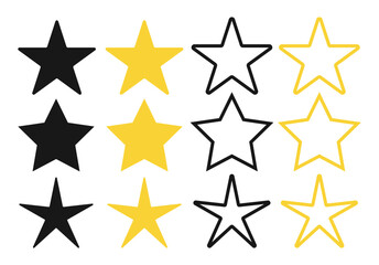 Obraz premium Stars quality rating icon. Vector