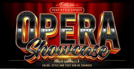 Editable text style effect - Opera Showcase text style theme.