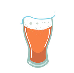 glass of beer isolated