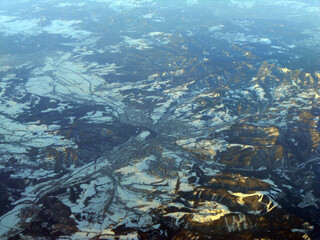 Plakat landscapes from airplane