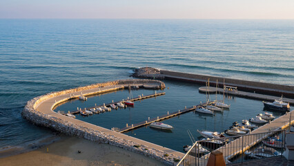 Fototapeta premium Sperlonga view seaport, mediterranean sea , Italy 