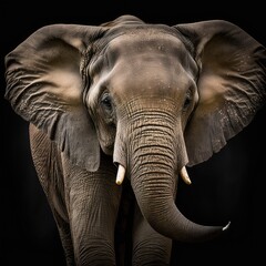 close up of elephant portrait 
