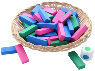 Colorful wooden blocks