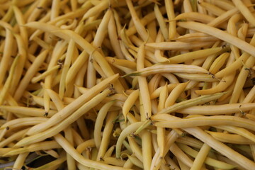 Yellow beans at market stall