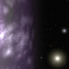 Fototapeta na wymiar Outer space, Universe. Gravitational astronomical star clusters, dust, dark matter.