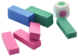 Obraz premium Game of colorful wooden blocks