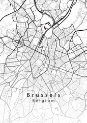 Brussels Belgium City Map