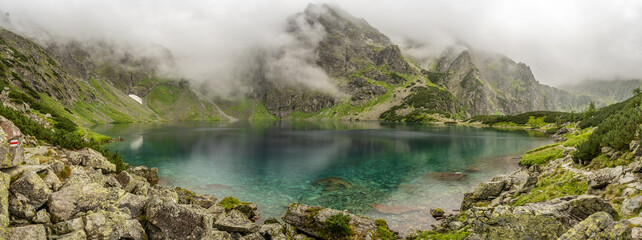 Blake lake in a valley of polish Tatra Mountains in Zakopane, Poland