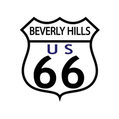 Route 66 Beverly Hills Sign