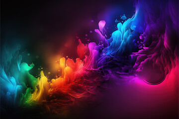 Colorful abstract rainbow background. Ai generative illustration