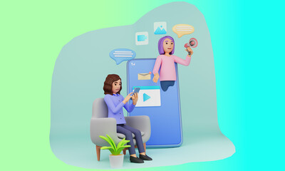 Two young girls posing for an advertising campaign against a colorful gradient background