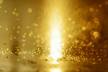gold abstract glitter bokeh background