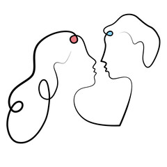 One Line Art - Love 2