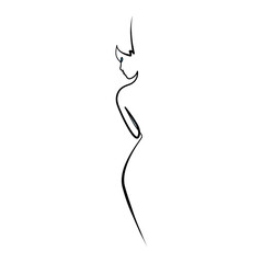 One Line Art - The Woman 4