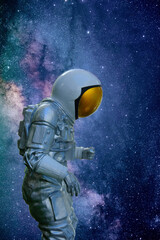 Astronaut Against Milky Way